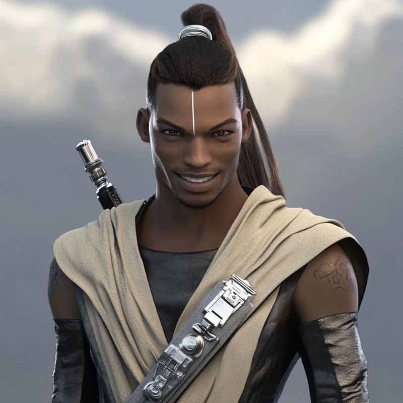 Bijan Robinson as a Jedi - O-bijan Kenobi